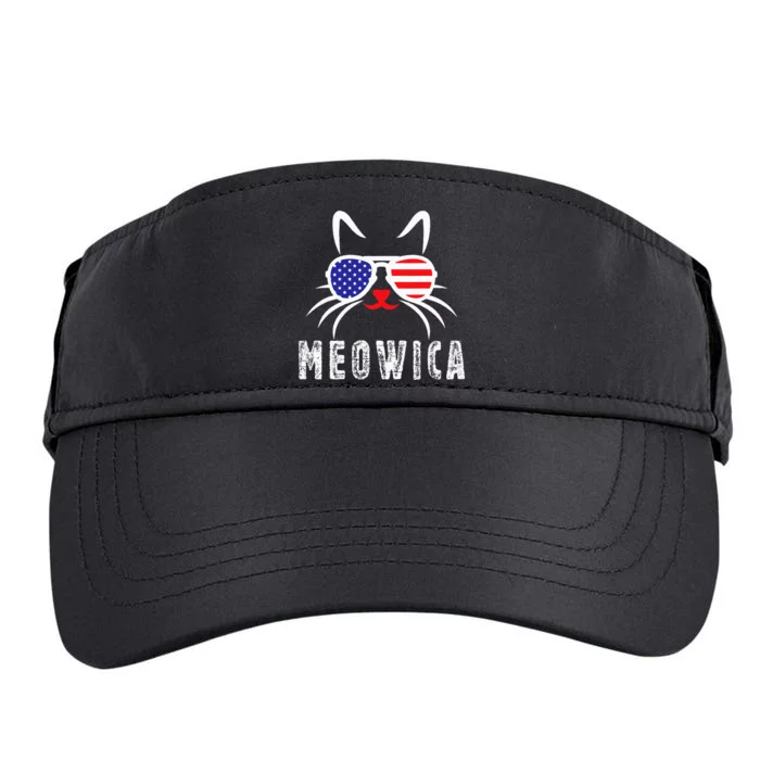 MEOWICA Cat 4th July Sunglasses Merica Cat American Flag Adult Drive Performance Visor