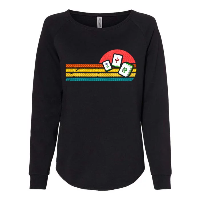 Mahjong Chinese 80s Retro Mah Jongg Womens California Wash Sweatshirt