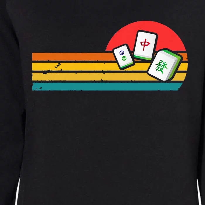 Mahjong Chinese 80s Retro Mah Jongg Womens California Wash Sweatshirt