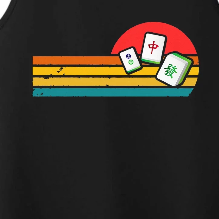 Mahjong Chinese 80s Retro Mah Jongg Performance Tank