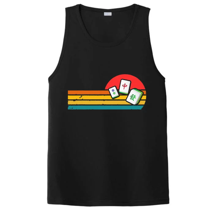 Mahjong Chinese 80s Retro Mah Jongg Performance Tank