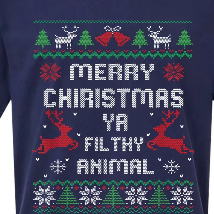 Merry Christmas Animal Filthy Ya Great Sueded Cloud Jersey T-Shirt