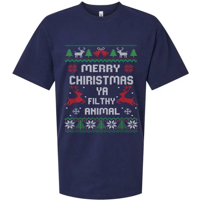 Merry Christmas Animal Filthy Ya Great Sueded Cloud Jersey T-Shirt