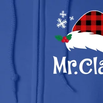 Mr Claus And Mrs Claus Funny Christmas Matching Couple Xmas Funny Gift Full Zip Hoodie