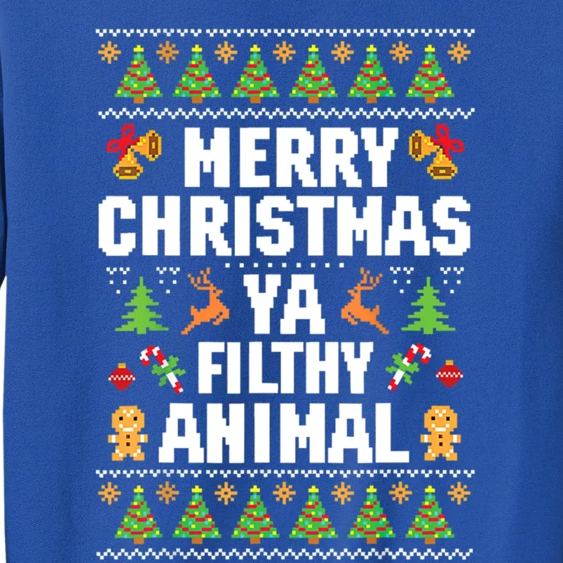 Merry Christmas Animal Filthy Ya Ugly Sweater Style Matching Tall Sweatshirt