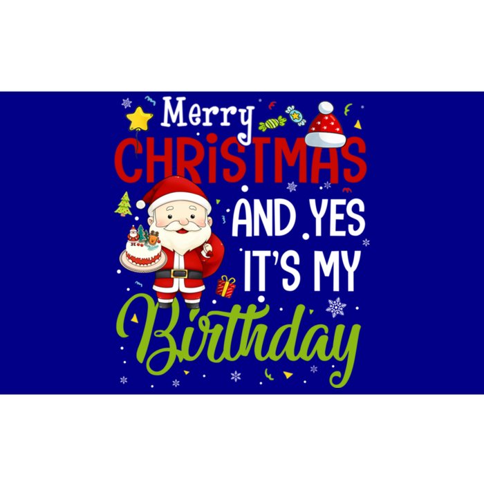 Merry Christmas And Yes ItS My Birthday Chirstmas Birthday Gift Bumper Sticker