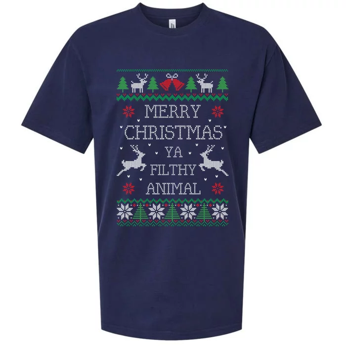 Merry Christmas Animal Filthy Ya Sueded Cloud Jersey T-Shirt