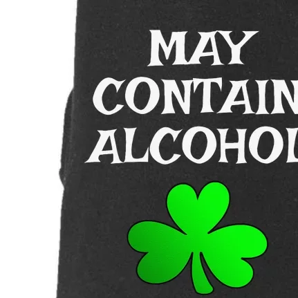 May Contain Alcohol Funny St. Saint Patrick's Day Doggie 3-End Fleece Hoodie