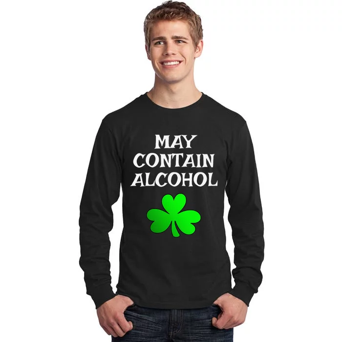 May Contain Alcohol Funny St. Saint Patrick's Day Tall Long Sleeve T-Shirt