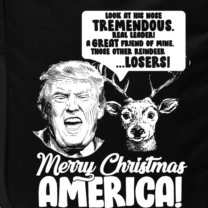 Merry Christmas America Trump Reindeer Impact Tech Backpack