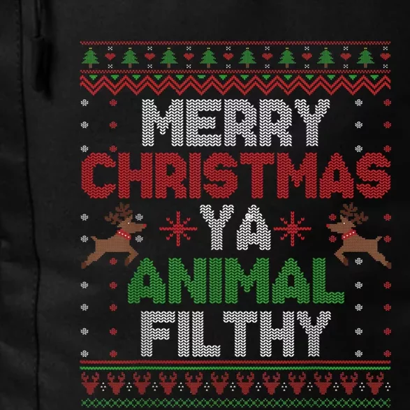 Merry Christmas Animal Filthy Ya Xmas Daily Commute Backpack