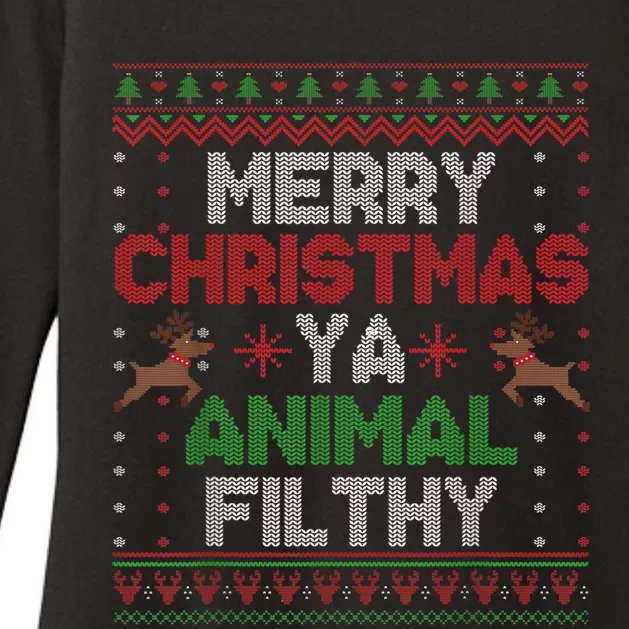 Merry Christmas Animal Filthy Ya Xmas Womens CVC Long Sleeve Shirt