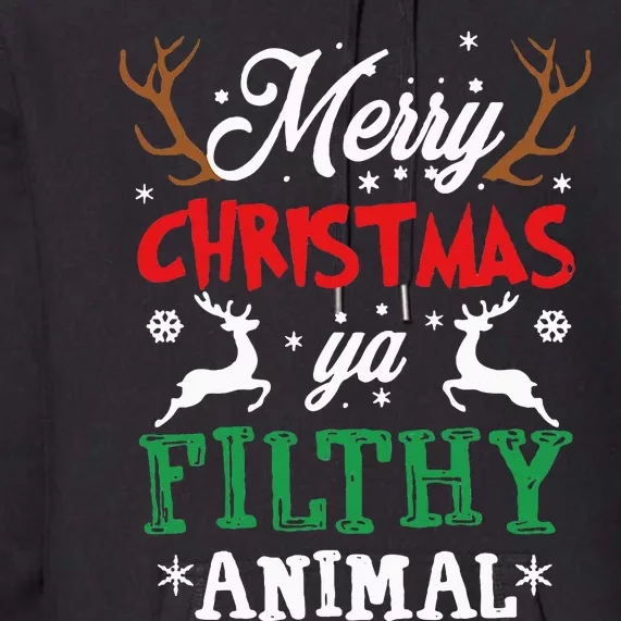 Merry Christmas Animal Filthy Ya Xmas Pajama Premium Hoodie