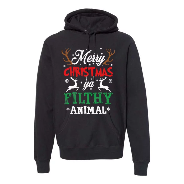 Merry Christmas Animal Filthy Ya Xmas Pajama Premium Hoodie