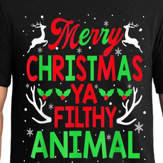 Merry Christmas Animal Filthy Ya  Wo Kid Pajama Set