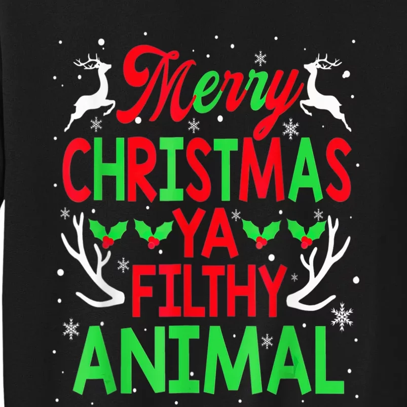 Merry Christmas Animal Filthy Ya  Wo Kid Tall Sweatshirt