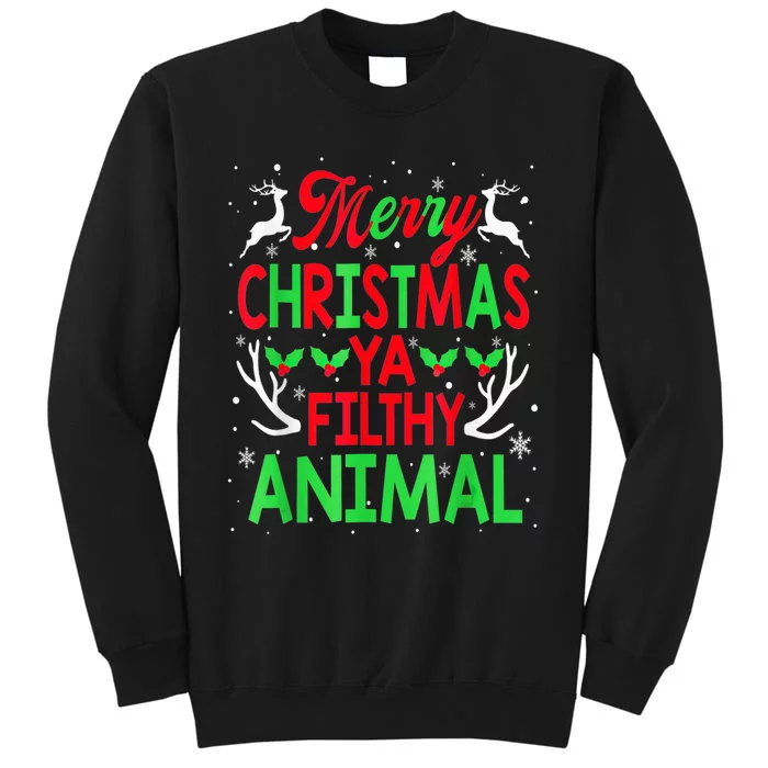 Merry Christmas Animal Filthy Ya  Wo Kid Tall Sweatshirt