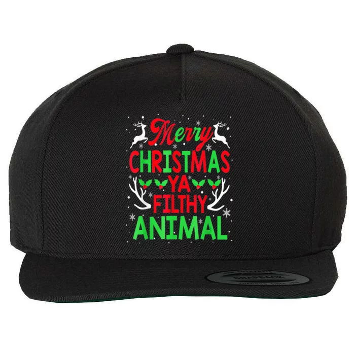 Merry Christmas Animal Filthy Ya  Wo Kid Wool Snapback Cap