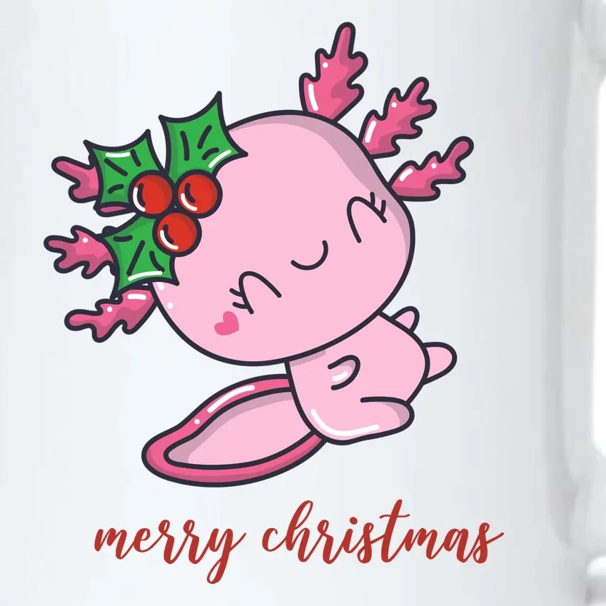 Merry Christmas Axolotl Cute Holiday Black Color Changing Mug