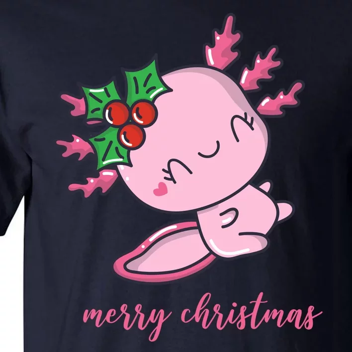 Merry Christmas Axolotl Cute Holiday Tall T-Shirt