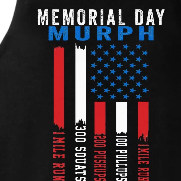 Murph Challenge American Memorial Day Workout Gym Ladies Tri-Blend Wicking Tank