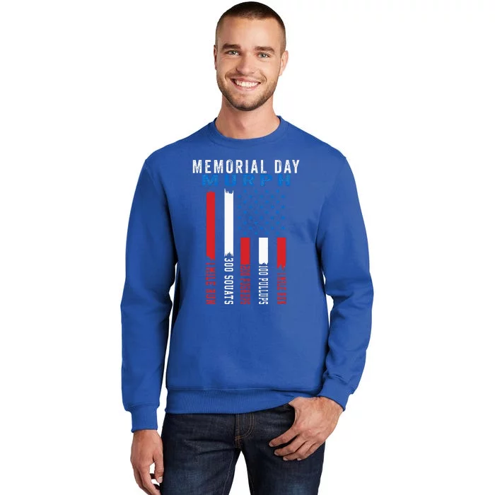 Murph Challenge American Memorial Day Workout Gym Tall Sweatshirt