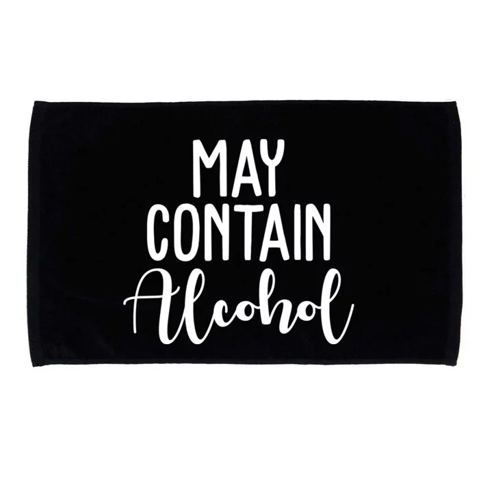 May Contain Alcohol Funny Microfiber Hand Towel