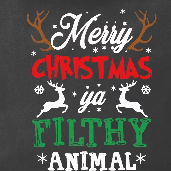 Merry Christmas Animal Filthy Ya Xmas Pajama Zip Tote Bag