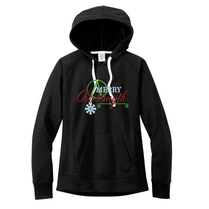 Merry Christmyth Atheist Christmas Gift (Color) Women's Fleece Hoodie