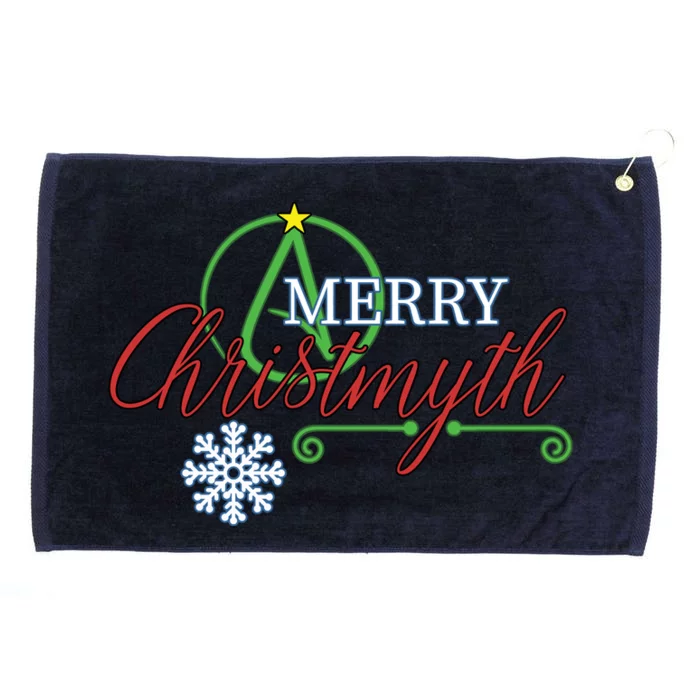 Merry Christmyth Atheist Christmas Gift (Color) Grommeted Golf Towel