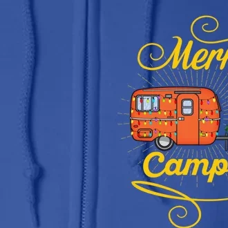 Merry Camper And Christmas Camping Lovers Gift Full Zip Hoodie