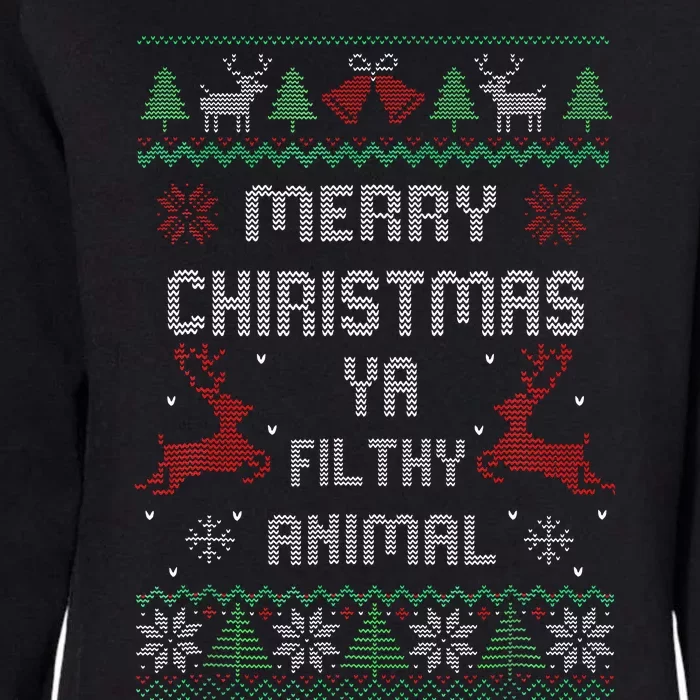 Merry Christmas Animal Filthy Ya Xmas Pajama Womens California Wash Sweatshirt