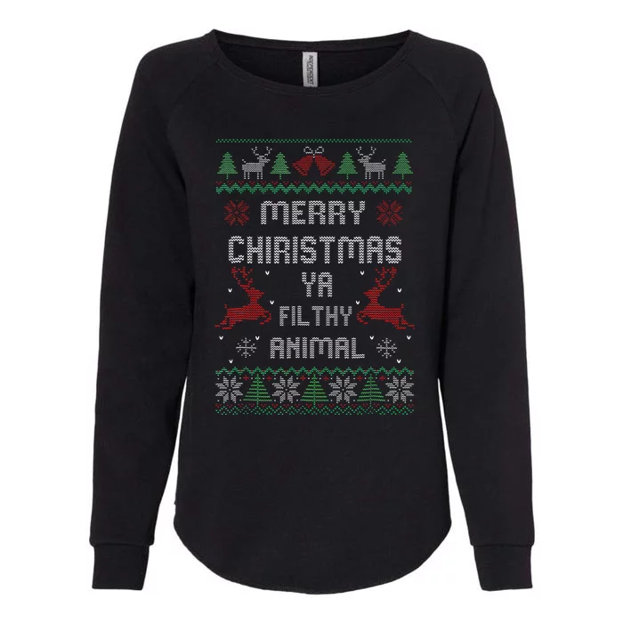 Merry Christmas Animal Filthy Ya Xmas Pajama Womens California Wash Sweatshirt