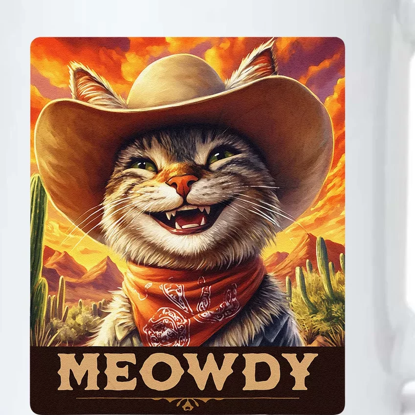 Meowdy Cowboy A Furry Friend In The Wild West Cat Black Color Changing Mug