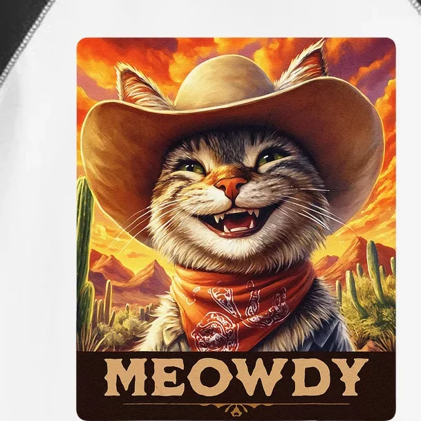 Meowdy Cowboy A Furry Friend In The Wild West Cat Toddler Fine Jersey T-Shirt