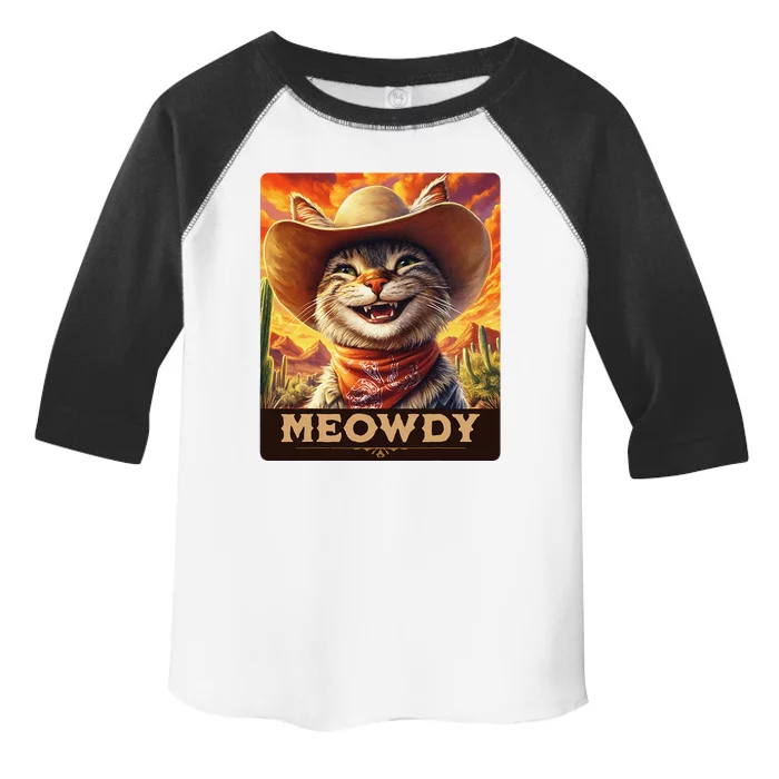 Meowdy Cowboy A Furry Friend In The Wild West Cat Toddler Fine Jersey T-Shirt