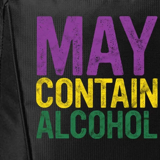 May Contain Alcohol Gift Joke Mardi Gras Masquerade Parade Funny Gift City Backpack