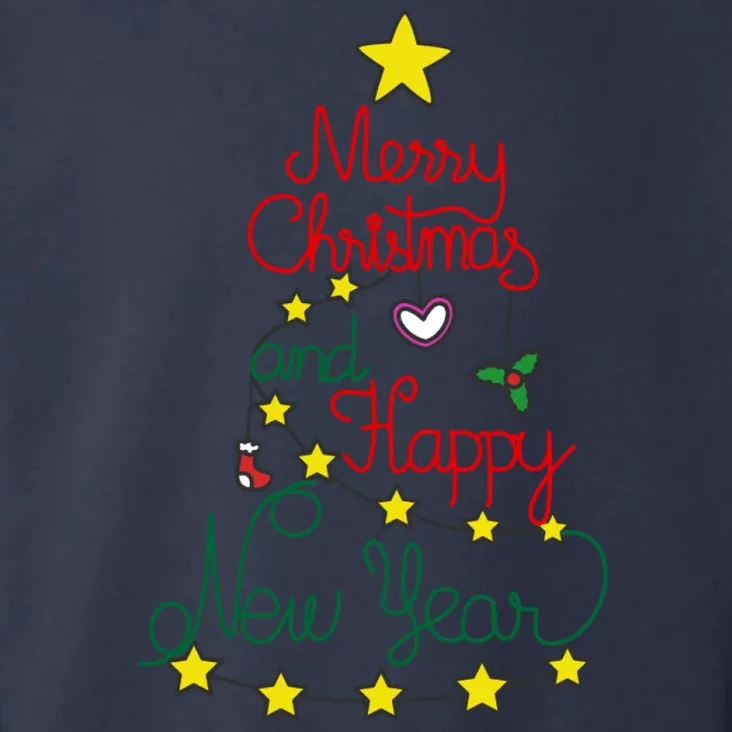 Merry Christmas And Happy New Year Toddler Hoodie