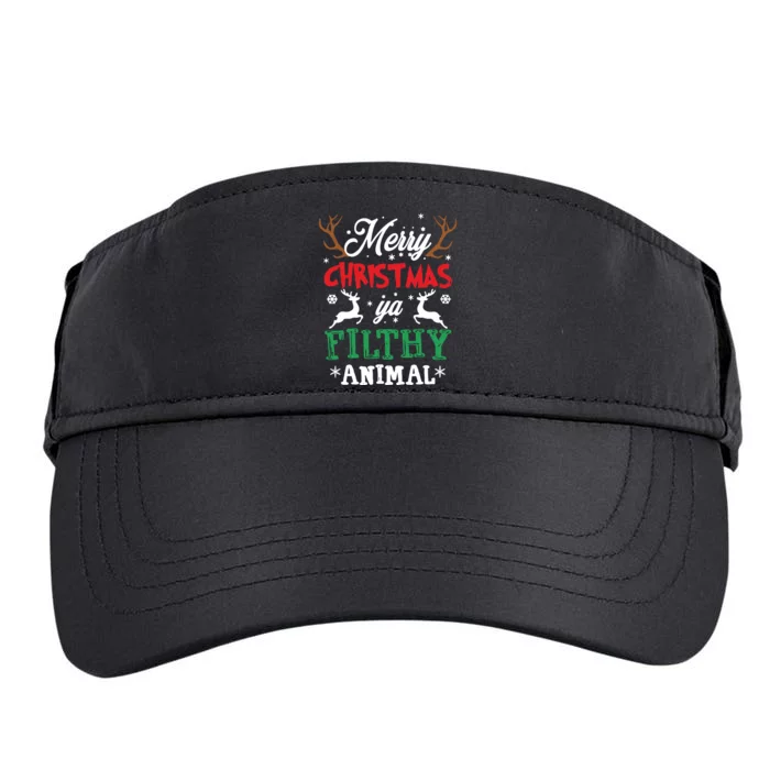 Merry Christmas Animal Filthy Ya Xmas Pajama Adult Drive Performance Visor