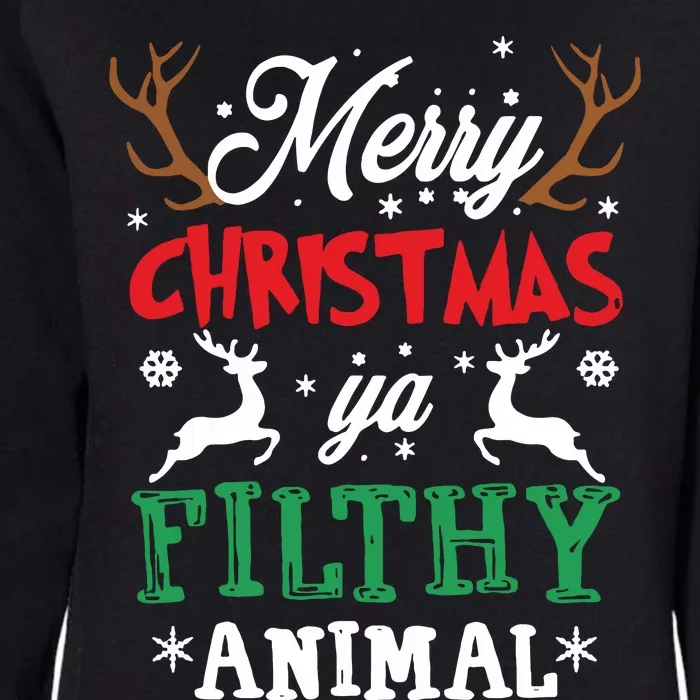 Merry Christmas Animal Filthy Ya Xmas Pajama Womens California Wash Sweatshirt