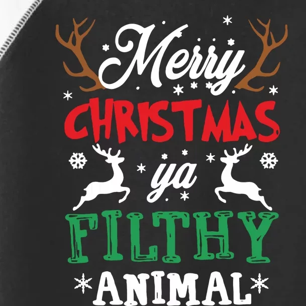 Merry Christmas Animal Filthy Ya Xmas Pajama Toddler Fine Jersey T-Shirt