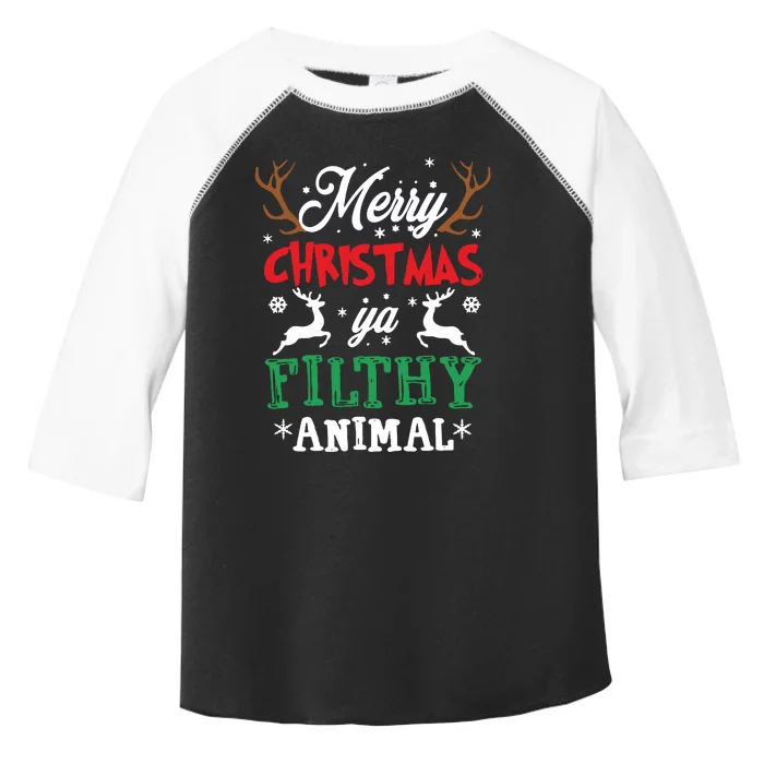 Merry Christmas Animal Filthy Ya Xmas Pajama Toddler Fine Jersey T-Shirt