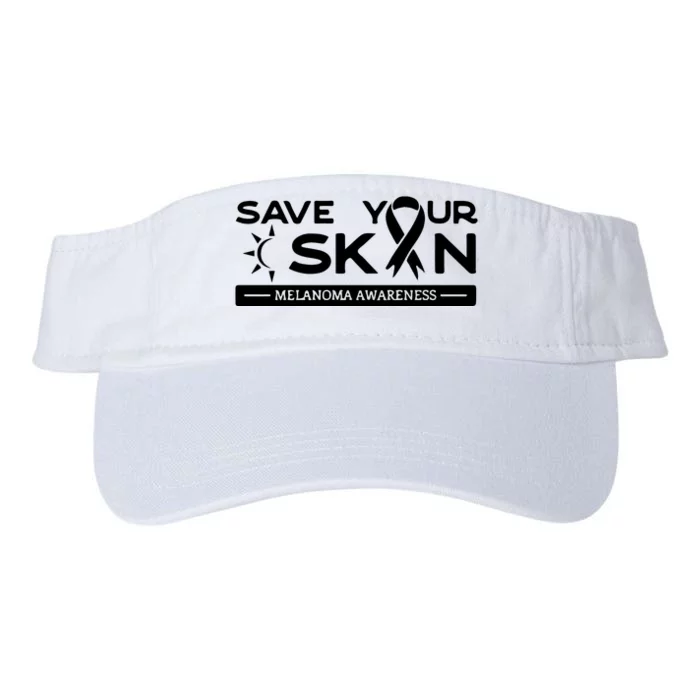 Melanoma Cancer Awareness Save Your Skin Valucap Bio-Washed Visor