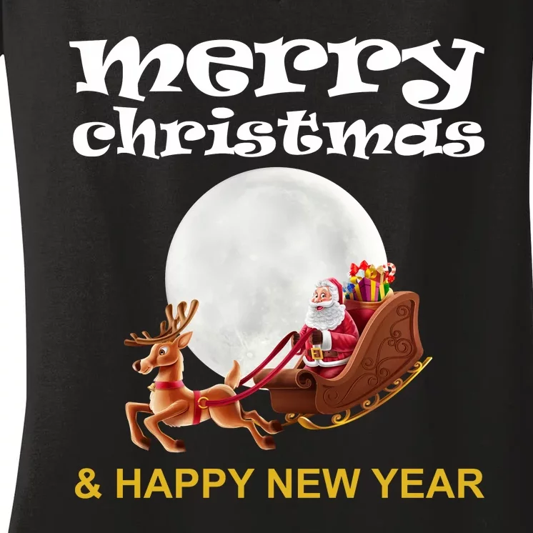 Merry Christmas And Happy New Year Women's V-Neck T-Shirt