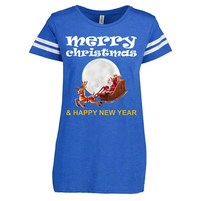 Merry Christmas And Happy New Year Enza Ladies Jersey Football T-Shirt