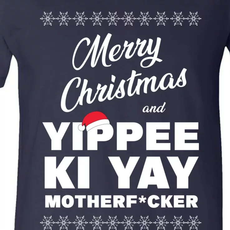 MERRY CHRISTMAS AND YIPPEE KI YAY MOTHERFCKER, Christmas Essential V-Neck T-Shirt