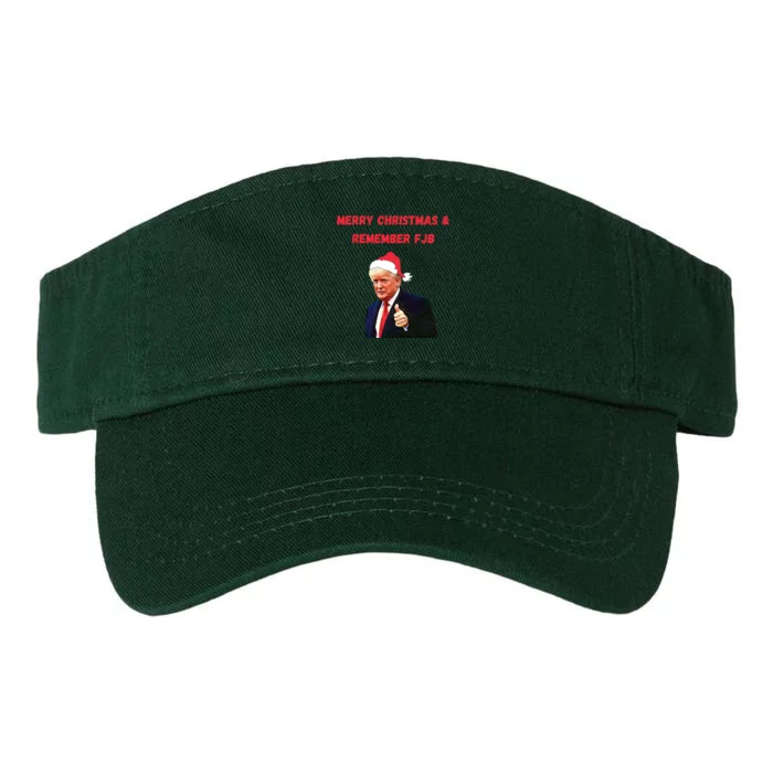 Merry Christmas And Remember FJB Trump Valucap Bio-Washed Visor