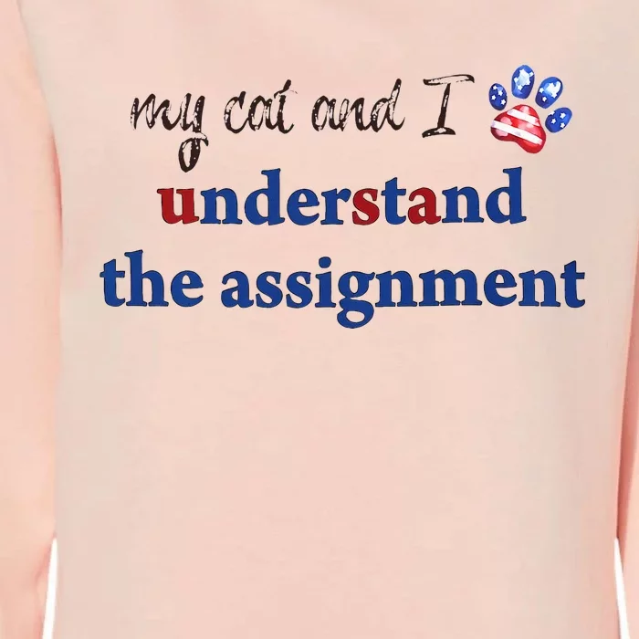 My Cat And I Understand The Assignment Womens California Wash Sweatshirt