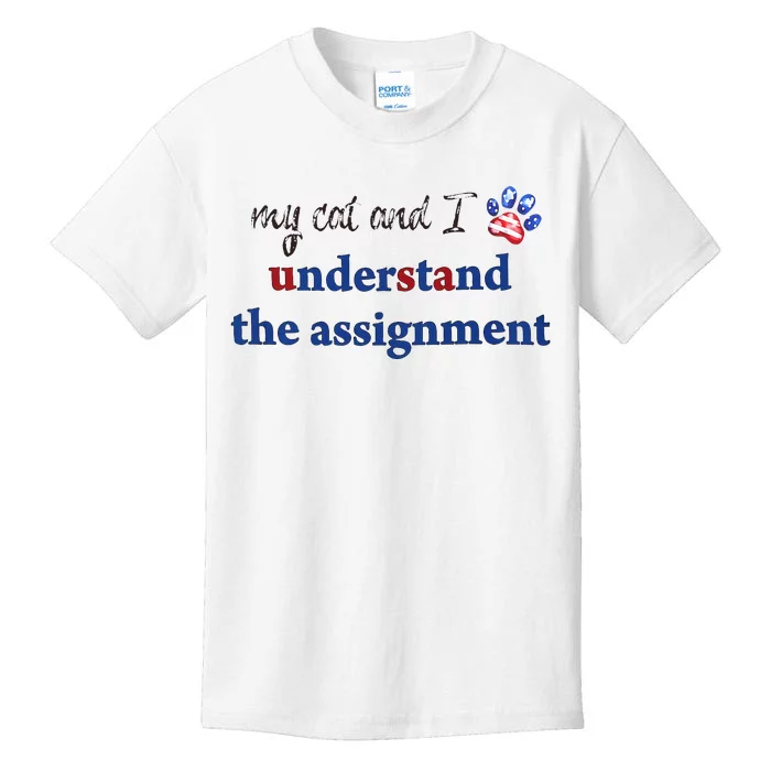 My Cat And I Understand The Assignment Kids T-Shirt