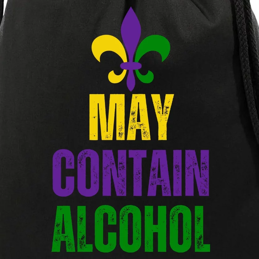 May Contain Alcohol Drawstring Bag